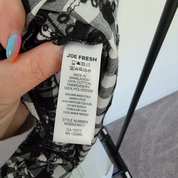 NWT Black & White Gingham sleeveless top, M - Picture 4 of 4